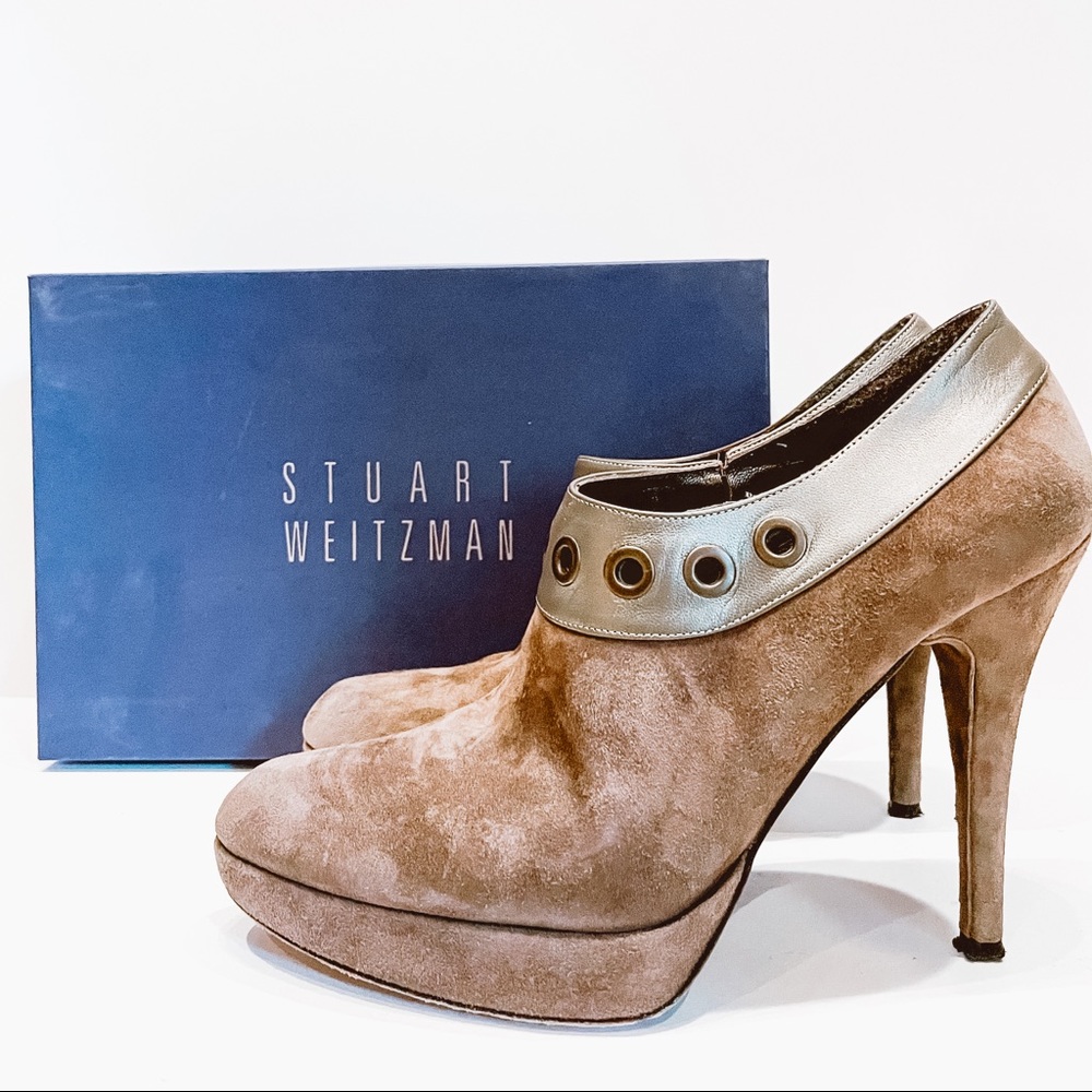 Stuart Weitzman suede bootie
